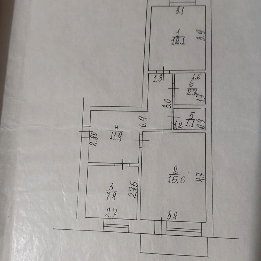 2-комн., 50.8 м², 2/5 этаж