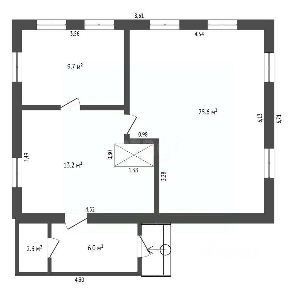 1-этажный дом, 48.5 м², 6 соток