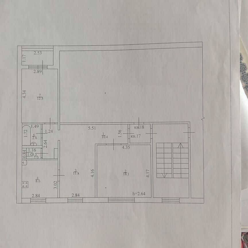 3-комн., 66 м², 5/5 этаж