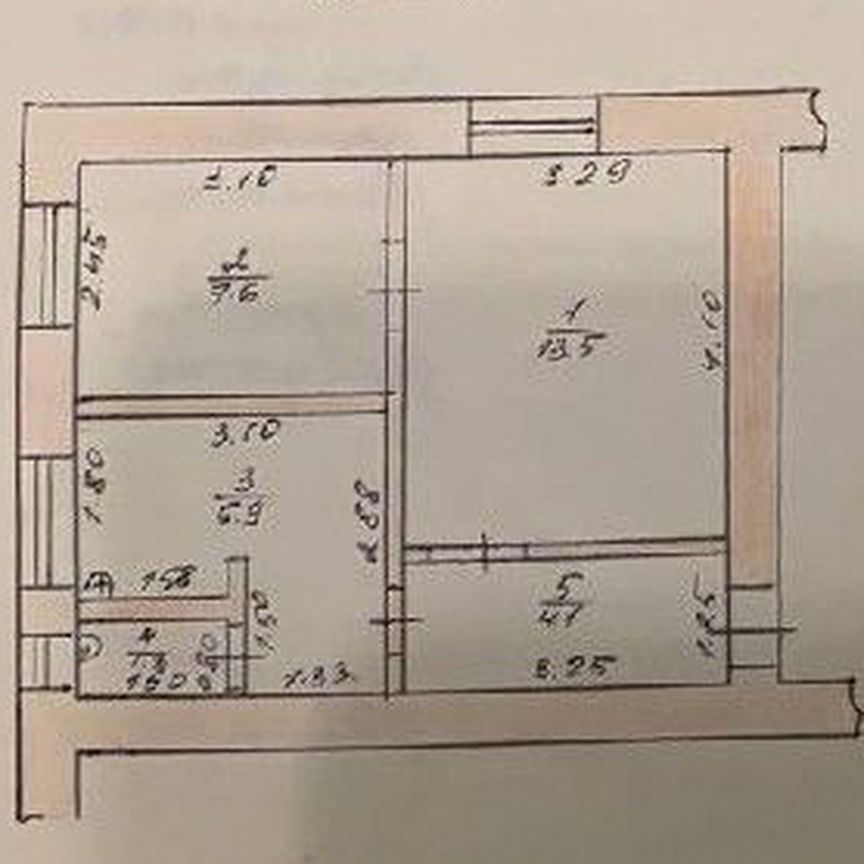 2-комн., 33.4 м², 2/2 этаж