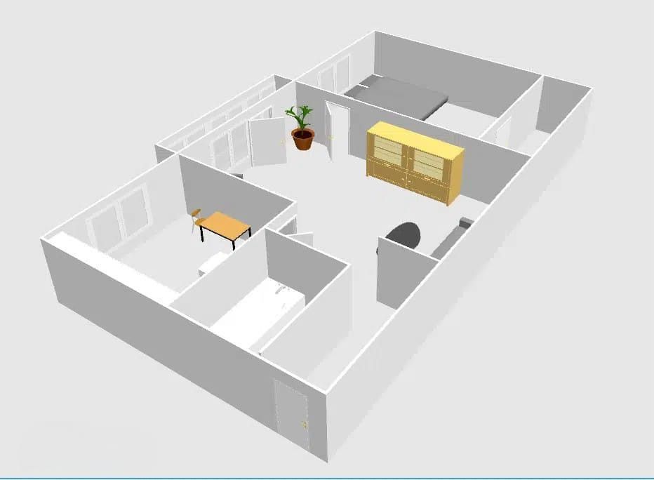 2-комн., 43 м², 4/4 этаж