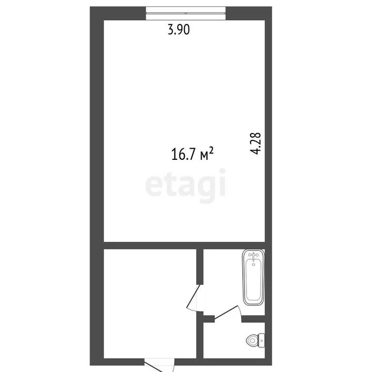 26.7 м², 2/5 этаж