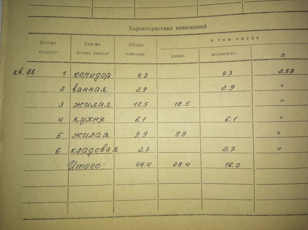 2-комн. квартира, 44.4 м², 3/4 этаж