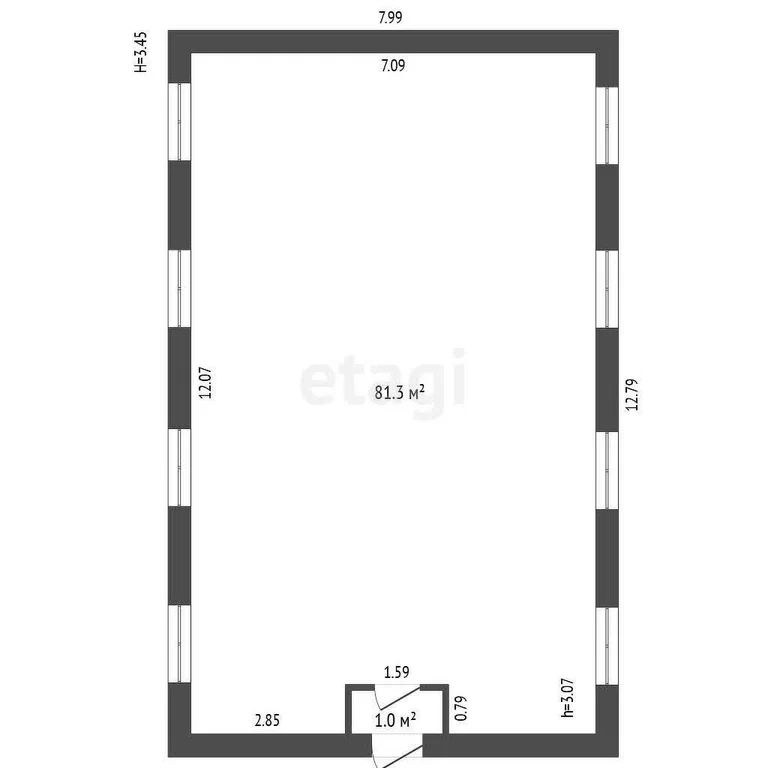 ПСН, 80 м², 1/1 этаж