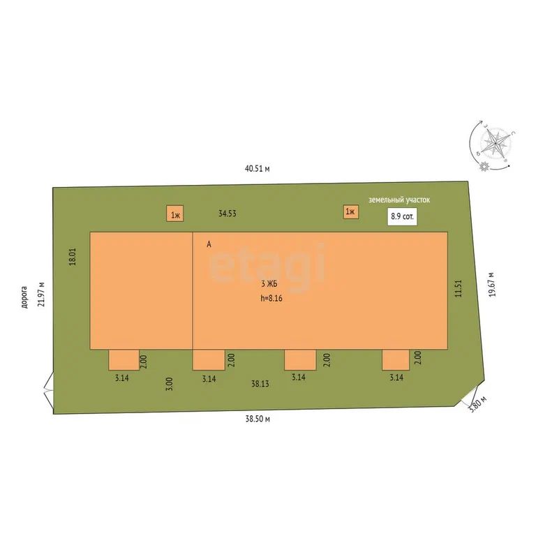 4-комн., Квартира, 241.9 м², 1/3 этаж