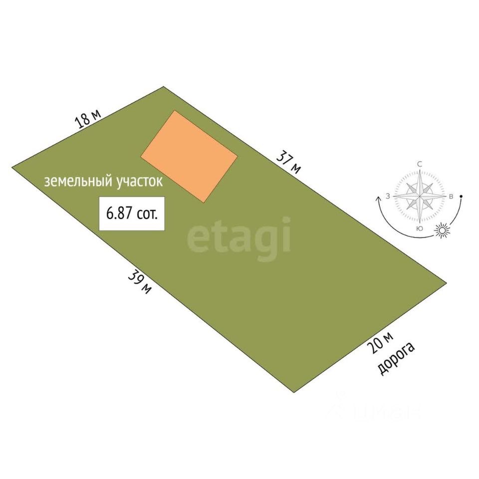 Дом, 49.6 м², 7 соток