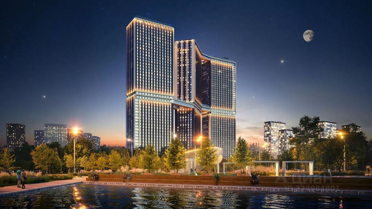 Студия, 26.5 м², 19/50 этаж