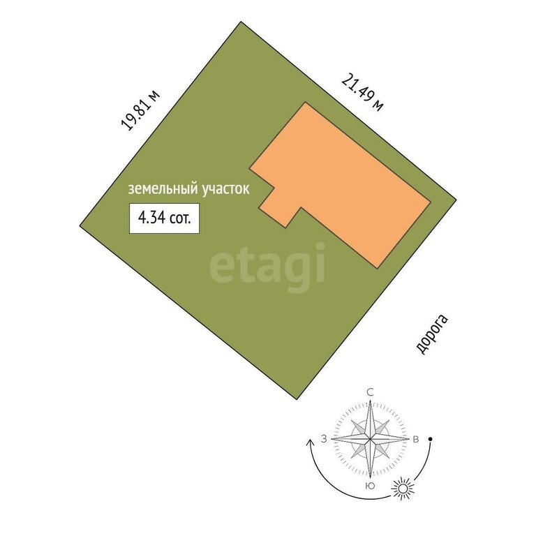 Дом, 78.8 м², 4.34 сотки