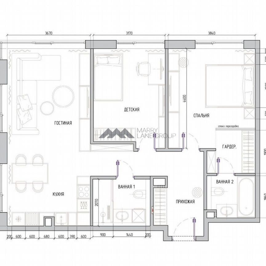 3-комн., 85 м², 8/16 этаж