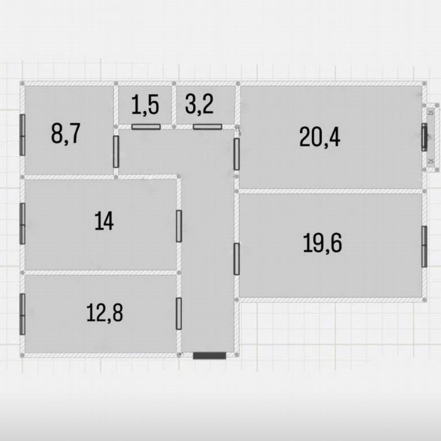 4-комн., 96 м², 3/3 этаж