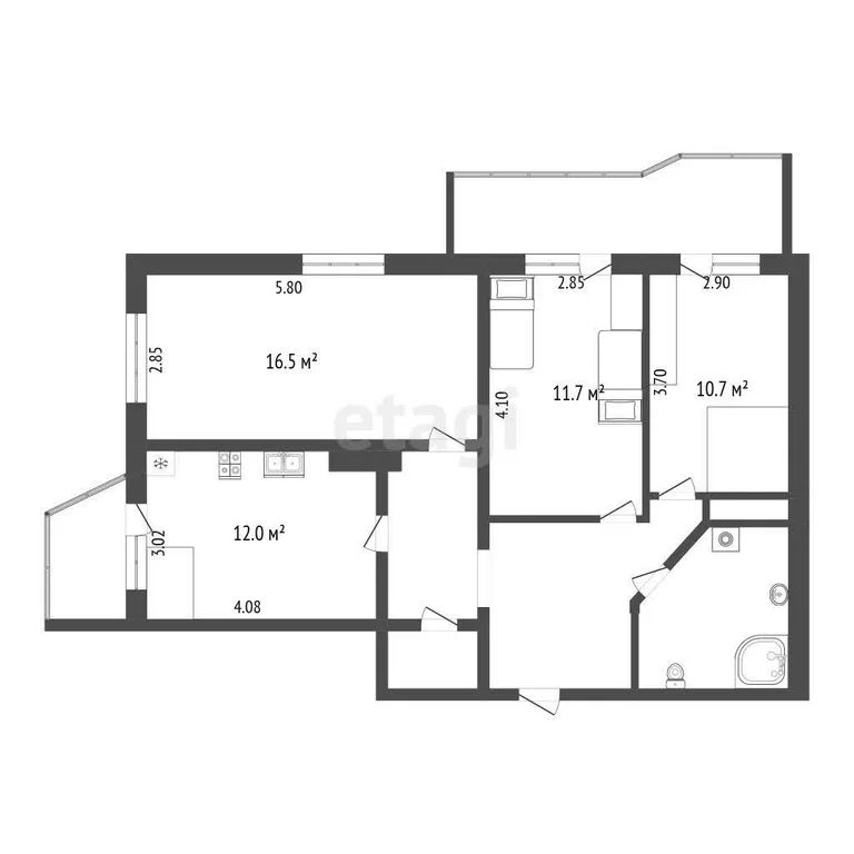 3-комн., 75.3 м², 2/10 этаж