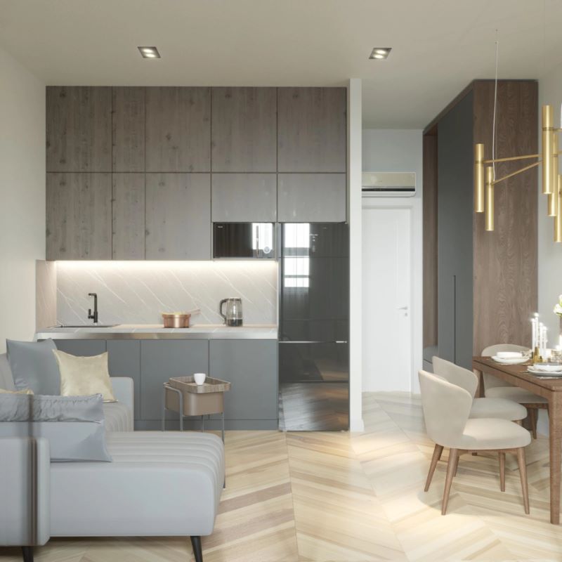 Студия, 33.8 м², 8/8 этаж