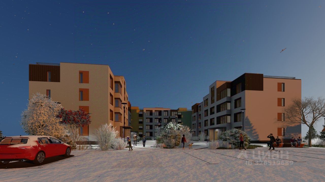 1-комн., Квартира в новостройке, 42.53 м², 4/4 этаж