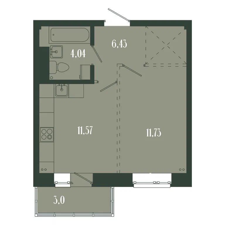 1-комн., 36.77 м², 2/8 этаж