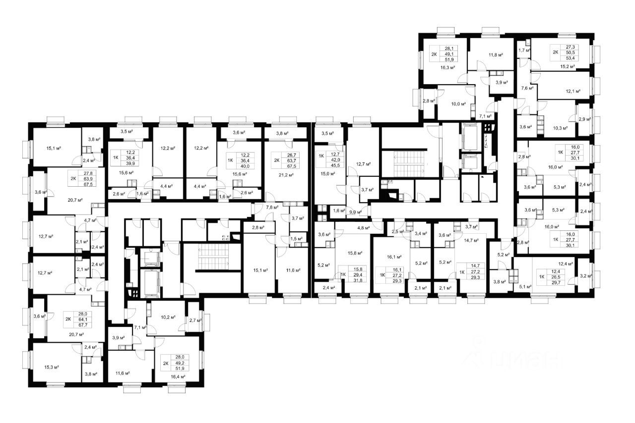 Студия, 31.8 м², 18/19 этаж