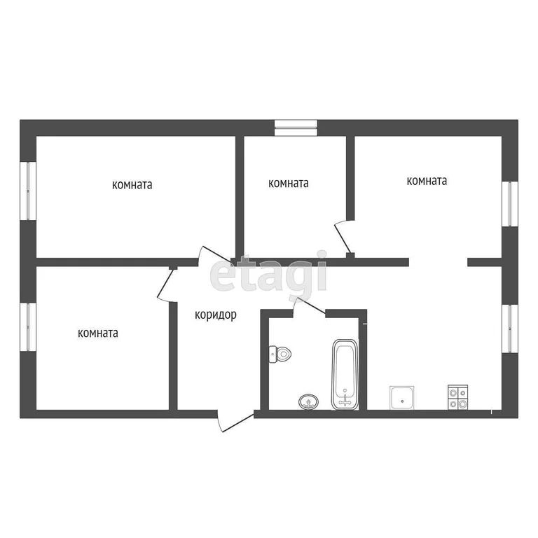 3-комн., 59.7 м², 4/5 этаж
