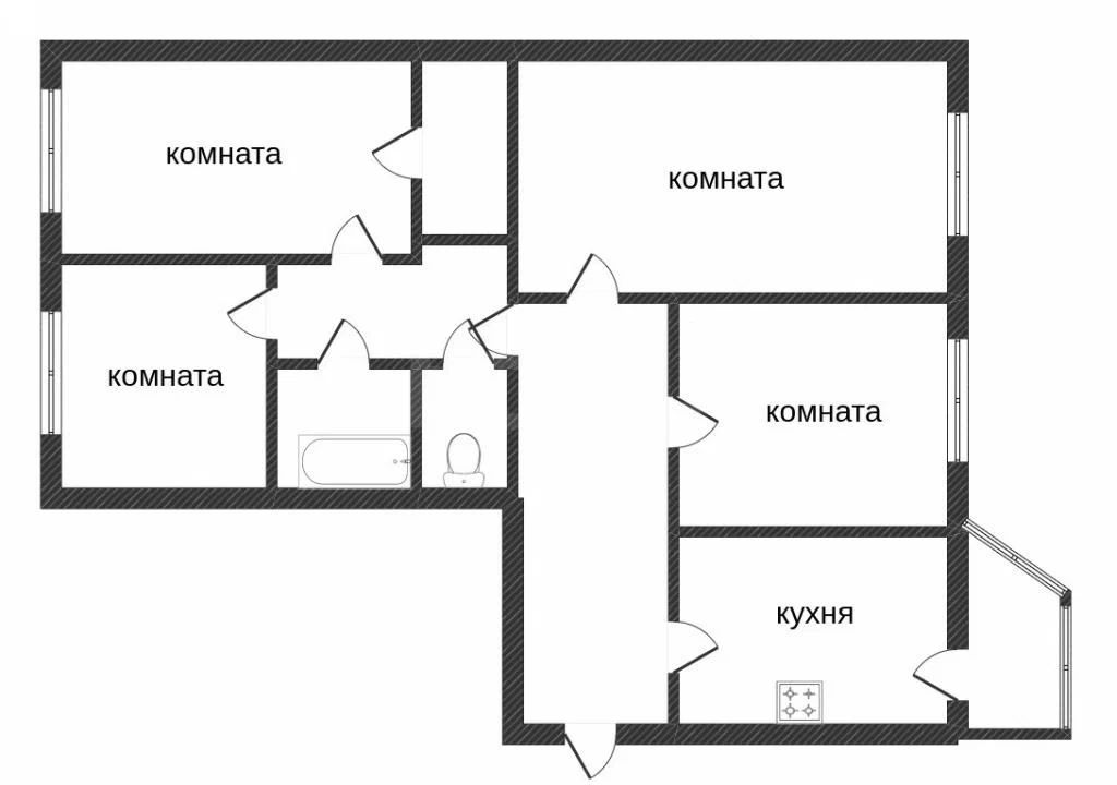 4-комн., 86.1 м², 3/5 этаж