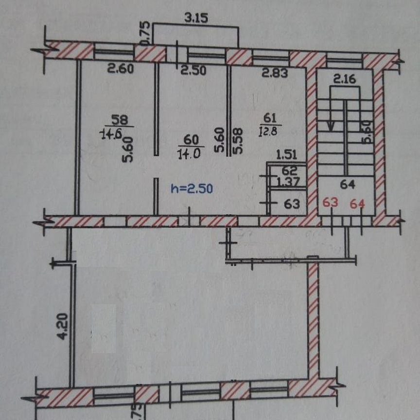 95 м², 5/5 этаж