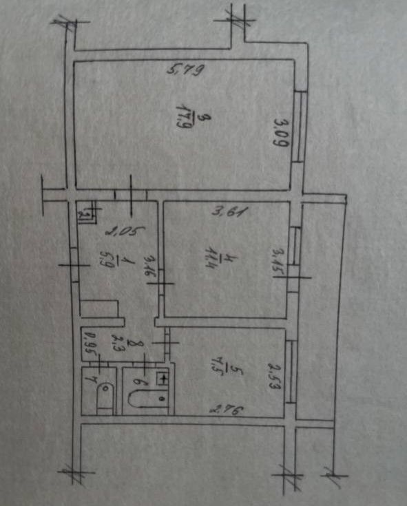 2-комн., 49 м², 4/4 этаж