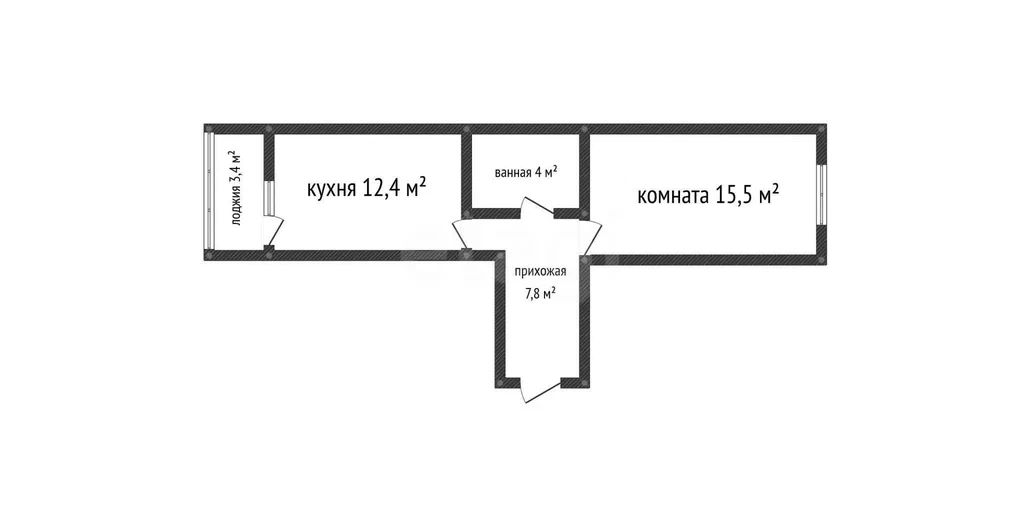 1-комн. квартира, 40.6 м², 2/19 этаж