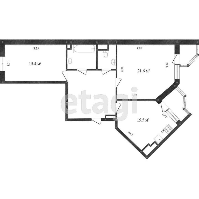 2-комн., 78.2 м², 7/15 этаж