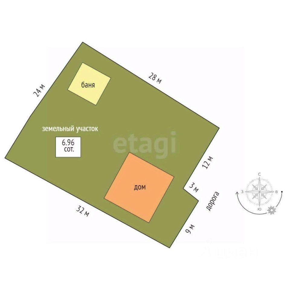 Дом, 53 м², 7 соток