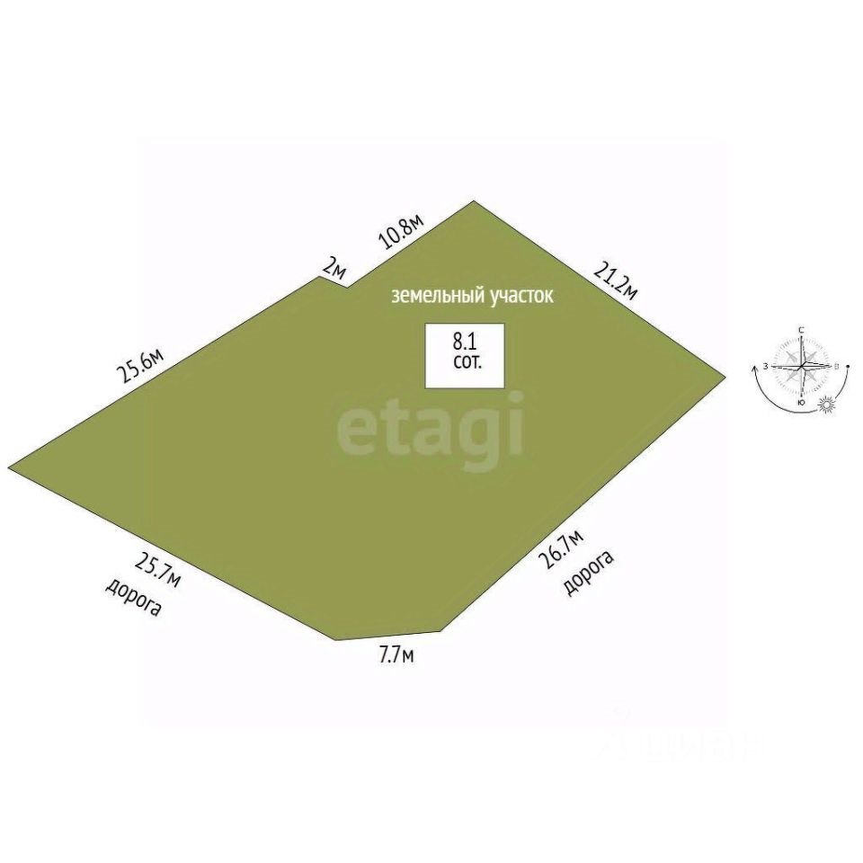 1-этажный дом, 30.8 м², 8.1 соток
