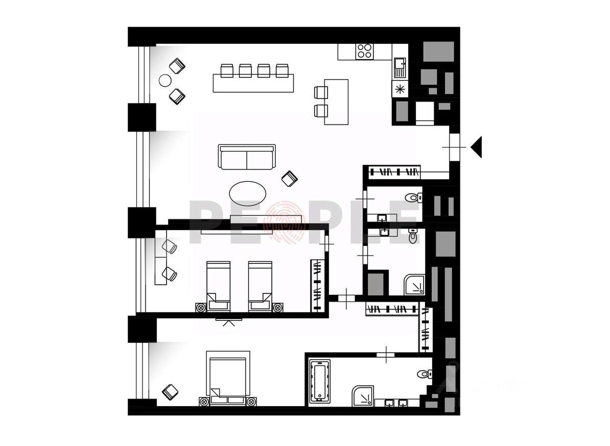 3-комн., 128 м², 28/32 этаж