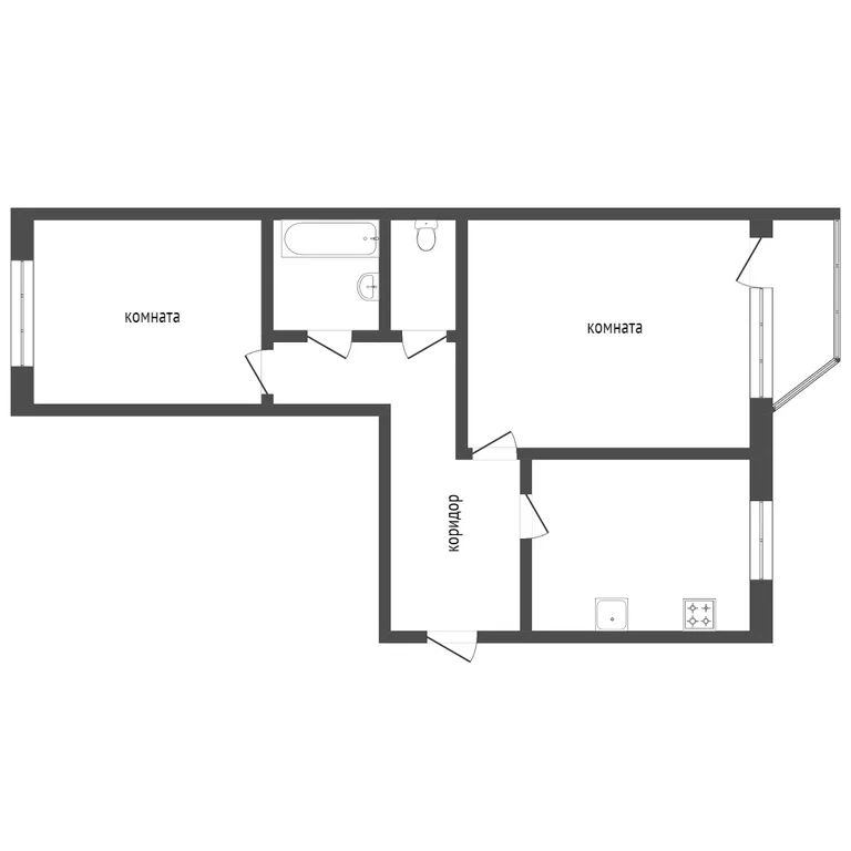 2-комн., 53.6 м², 2/5 этаж