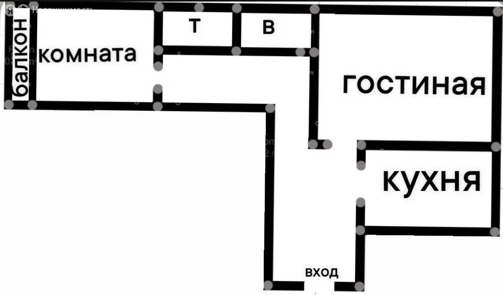 2-комн., Квартира, 49.3 м², 5/5 этаж