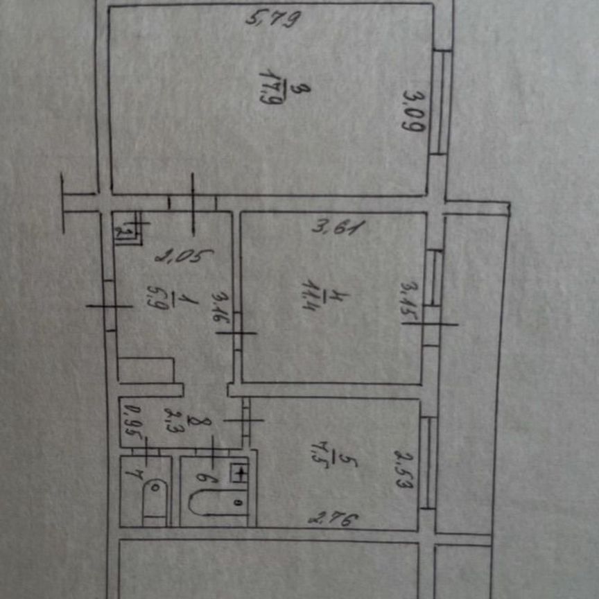 2-комн., 49 м², 4/4 этаж