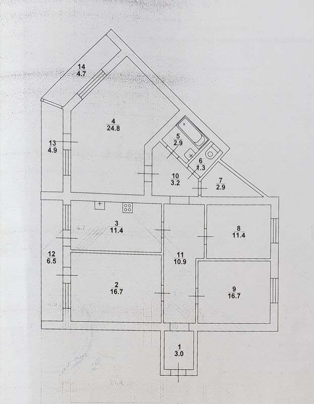 4-комн., 105 м², 3/9 этаж