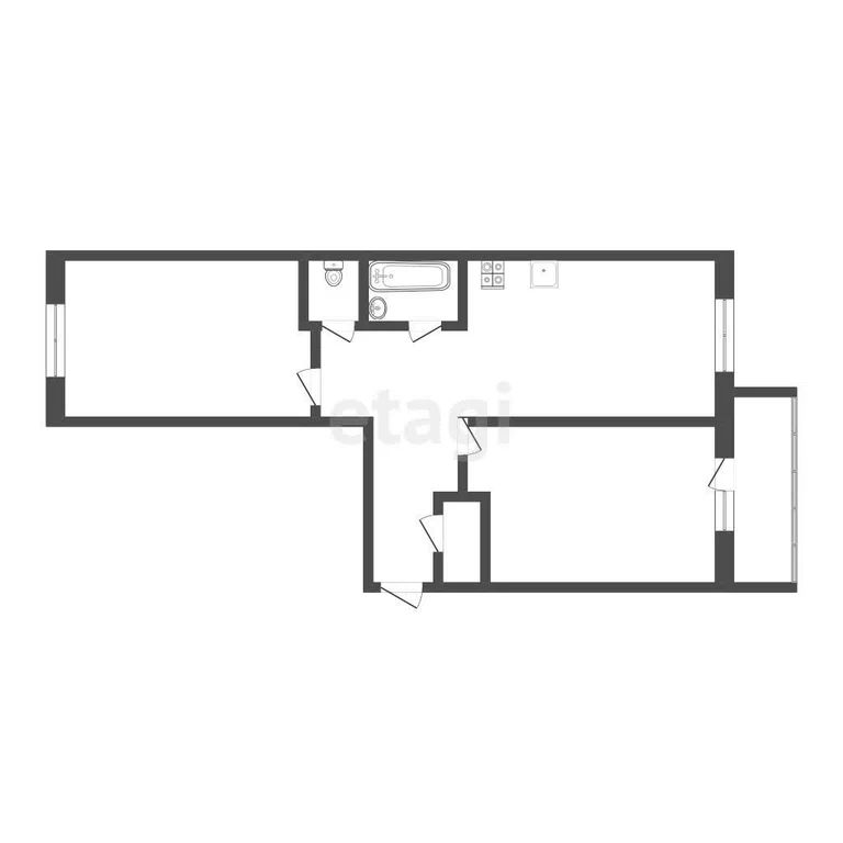 2-комн., 72 м², 2/9 этаж