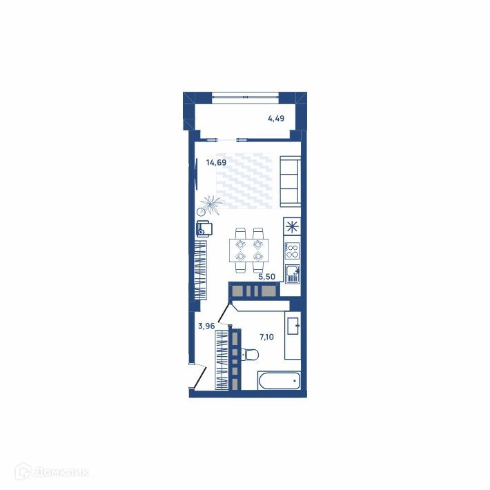 1-комн., 33 м², 13/23 этаж