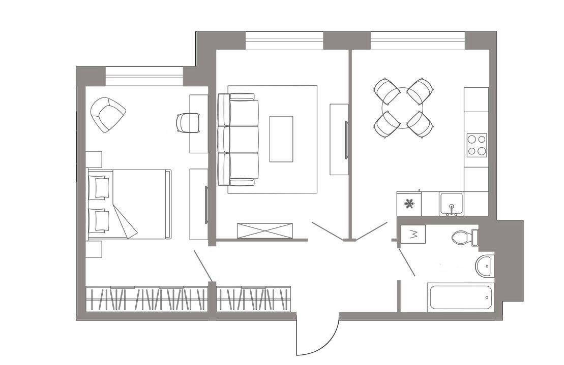 2-комн., 63 м², 6/12 этаж