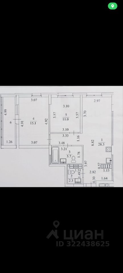 3-комн., 65.6 м², 14/26 этаж