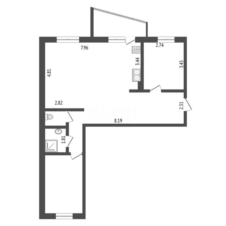 2-комн., 72.8 м², 2/9 этаж