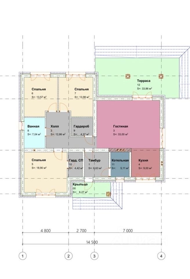 1-этажный коттедж, 150 м², 7.5 соток