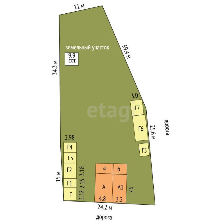 Дом, 45.2 м², 9.9 соток