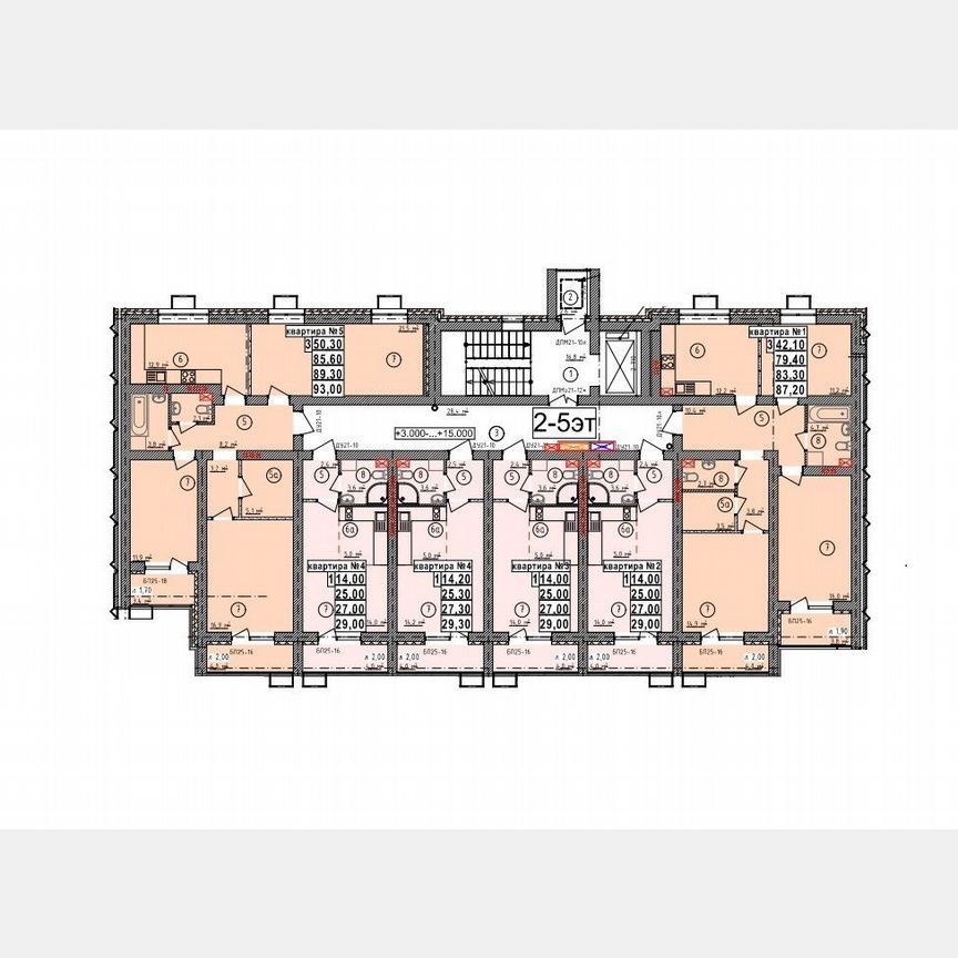 3-комн., 83.3 м², 4/5 этаж
