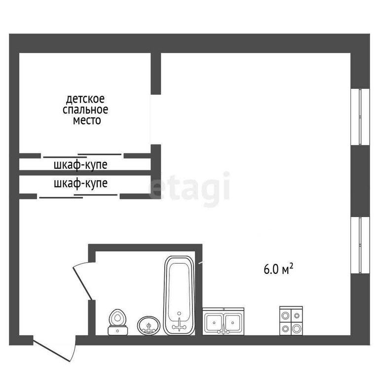 1-комн., 36.9 м², 1/4 этаж