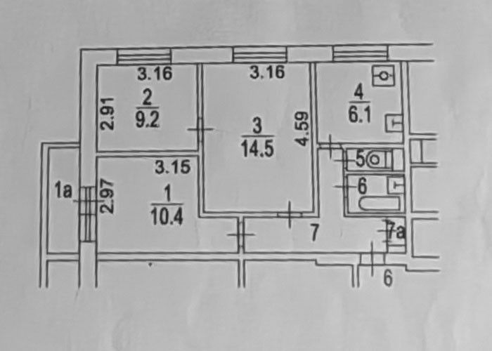 3-комн., 51 м², 2/9 этаж