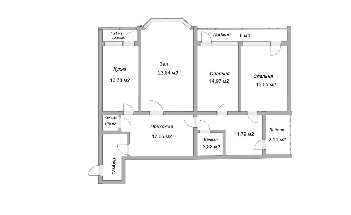 3-комн., 110 м², 1/11 этаж