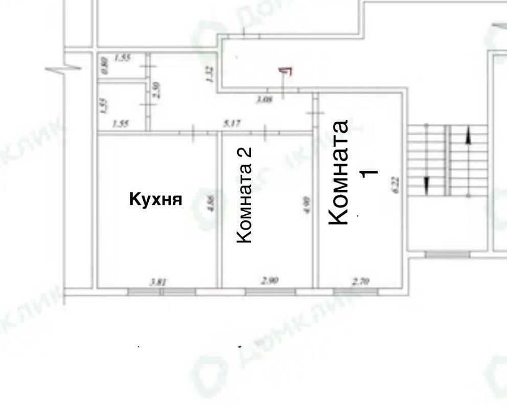2-комн., 62 м², 2/2 этаж