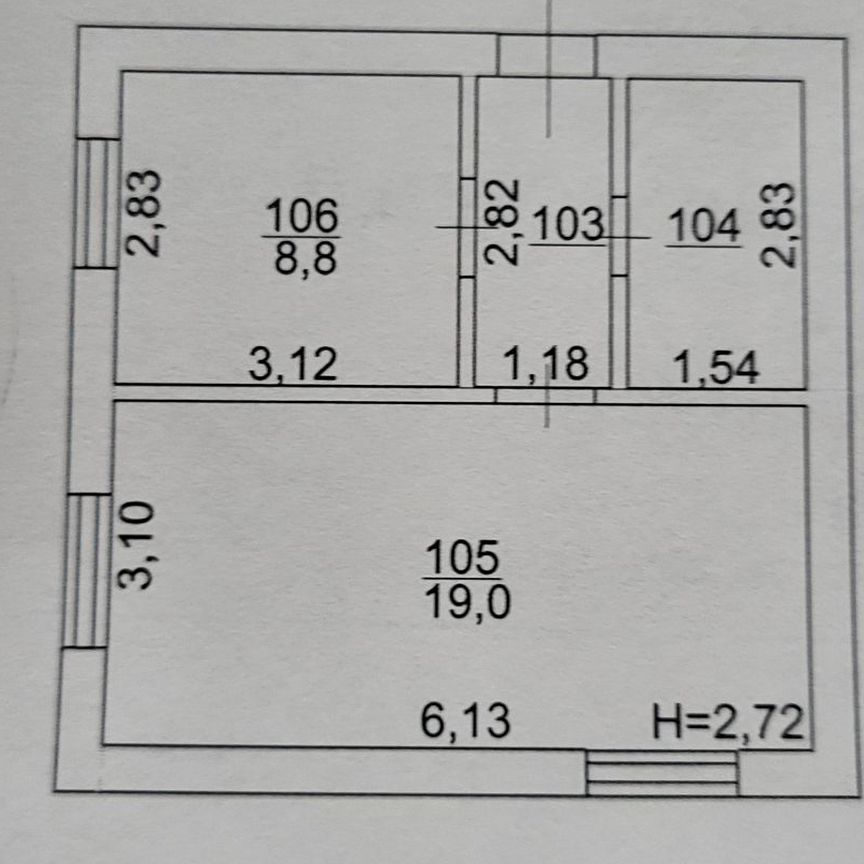 1-комн., 35.5 м², 2/2 этаж