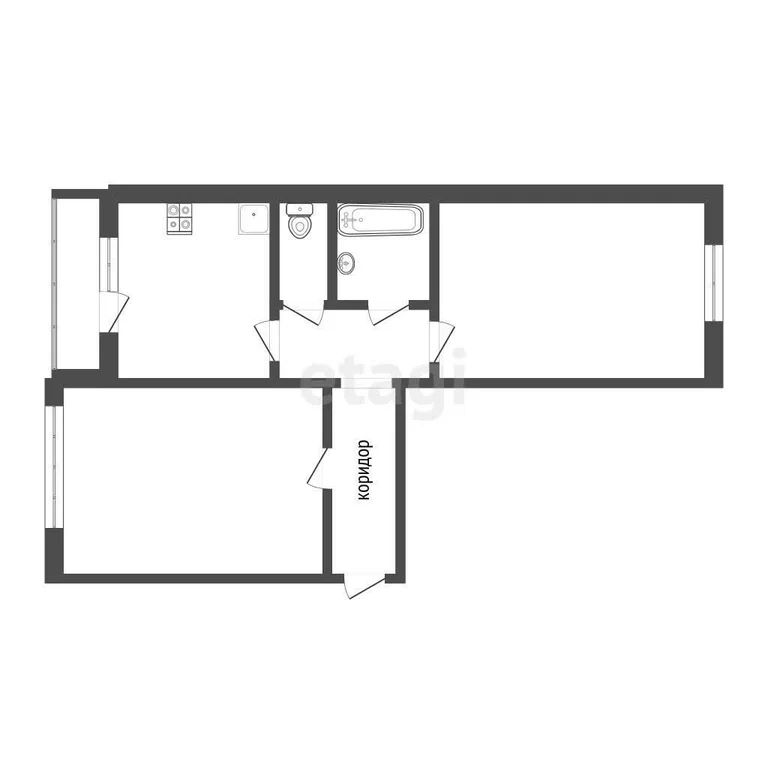2-комн., 49.5 м², 2/6 этаж