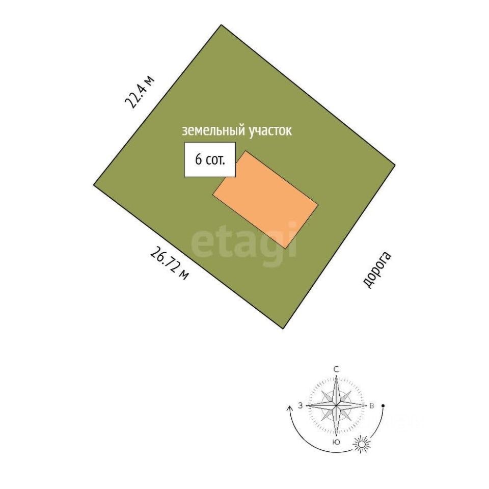 Дом, 44.9 м², 9 соток