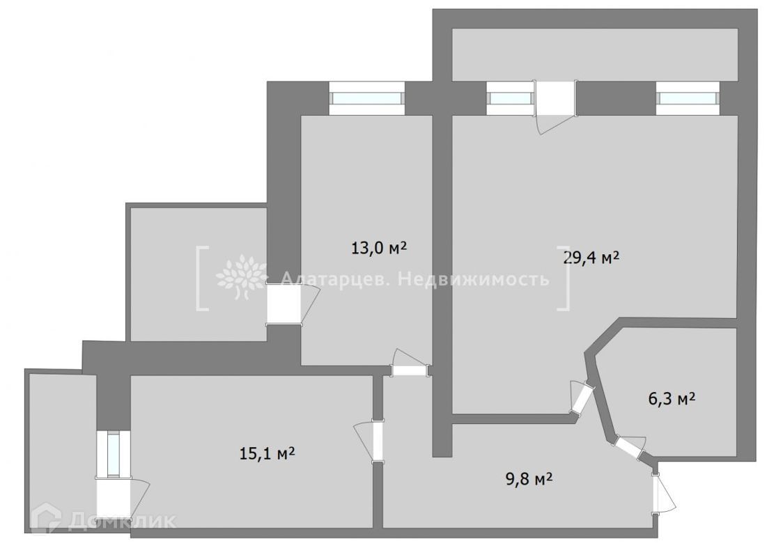 Студия, 73.6 м², 4/6 этаж