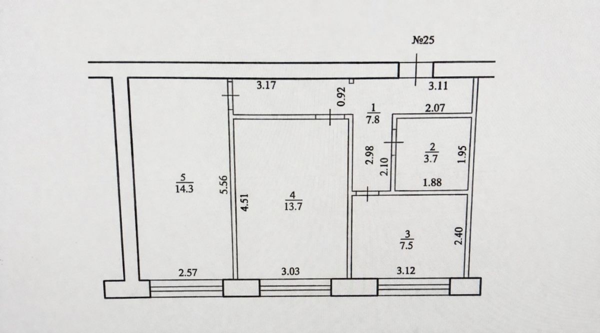 2-комн., 47 м², 3/5 этаж