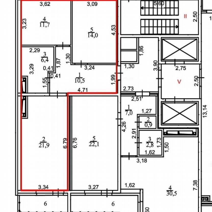 2-комн., 64.5 м², 5/20 этаж